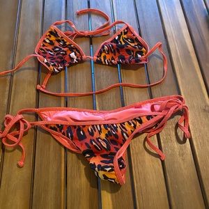 Doll Sunset Leopard Triangle Bikini